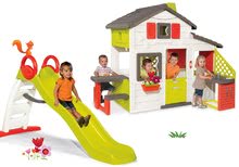 Kleine Spielhäuser mit Rutsche - Set Häuschen der Freunde von Smoby mit Küche und Rutsche mit Wasserdüse Funny 2 Meter_24