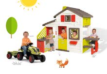 Spielhäuser Sets - Set Häuschen der Freunde von Smoby mit Küche und Klingel und Claas Farmer Traktor mit Anhänger_26