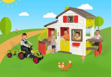 Hišice kompleti - Komplet hišica Prijateljev Smoby s kuhinjo in zvoncem in traktor Claas Farmer s prikolico_24