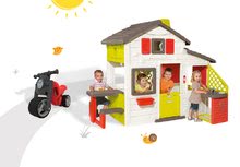 Spielhäuser Sets - Set Häuschen der Freunde von Smoby mit Küche und Klingel und Laufrad Motorrad Sport Bike_30
