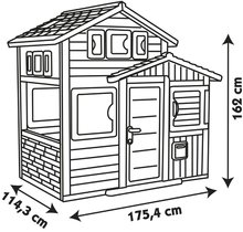 Kleine Spielhäuser für Kinder - Spielhaus der Freunde mit einer Küche in eleganten Farben Friends House Evo Playhouse Smoby erweiterbar_21