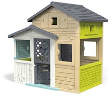 Kućice za djecu - Kućica Prijatelja elegantnih boja Friends House Evo Playhouse Smoby s nadogradnjom 2 vrata s ključem 6 prozora s UV filterom 162 cm visina_2