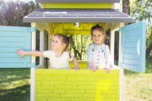 Domčeky pre deti - Domček Priateľov v elegantných farbách Friends House Evo Playhouse Smoby rozšíriteľný 2 dvere s kľúčom 6 okien s UV filtrom 162 cm výška_5