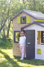 Kućice za djecu - Kućica Prijatelja elegantnih boja Friends House Evo Playhouse Smoby s nadogradnjom 2 vrata s ključem 6 prozora s UV filterom 162 cm visina_6