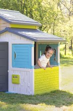 Kućice za djecu - Kućica Prijatelja elegantnih boja Friends House Evo Playhouse Smoby s nadogradnjom 2 vrata s ključem 6 prozora s UV filterom 162 cm visina_1