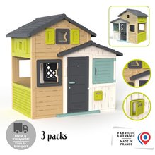Kućice za djecu - Kućica Prijatelja elegantnih boja Friends House Evo Playhouse Smoby s nadogradnjom 2 vrata s ključem 6 prozora s UV filterom 162 cm visina_13