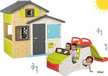 Spielhäuser mit Klettergerüst - Freundenhaus Set in eleganten Farben Friends House Evo Spielhaus Smoby erweiterbar und Auto mit Sandkasten und Rutsche SM810204-10_32