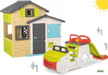 Căsuțe și cățărătoare - Set căsuța Prietenilor în culori elegante Friends House Evo Playhouse Smoby extensibilă cu mașină nisipar și tobogan_33