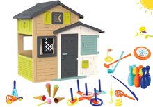 Case set - Set Casetta degli Amici in colori eleganti Friends House Evo Playhouse Smoby espandibile con giochi sportivi e gelato_23