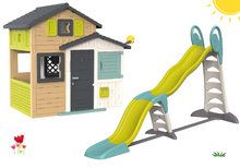 Kleine Spielhäuser mit Rutsche - Set Spielhaus der Freunde mit 2-in-1-Rutsche in eleganten Farben Friends House Evo Playhouse Smoby Erweiterbar_26