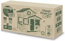 Domčeky pre deti - Domček Priateľov ekologický v prírodných farbách Friends Evo Playhouse Green Smoby rozšíriteľný 2 dvere 6 okien z recyklovaného materiálu s UV filtrom 162 cm výška_16