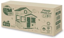 Domečky s nábytkem - Set domeček Přátel ekologický v přírodních barvách s posezením Friends Evo Playhouse Green Smoby rozšiřitelný u zahradního grilu_54