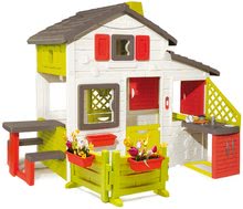 Toboggans avec cabane - Toboggan XL Smoby avec de l'eau une maison Friends House avec une cuisine et un jardin_7