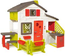 Cabanes avec toboggan pour enfants - Maison des Amis Smoby avec une cuisine, un jardin et des portes pleines_10