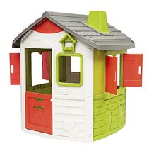 Hišice za otroke - Hišica Neo Jura Lodge Smoby s polnimi vrati dimnikom in zvončkom_0