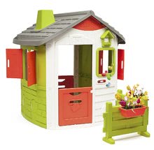 Case per bambini  - Casetta Neo Jura Lodge Smoby con steccato, grondaia, camino e campanello dai 24 mesi_0