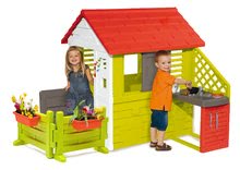 Cabanes avec toboggan pour enfants - Maisonnette Pretty Nature Smoby avec une cuisine, un jardin et une sonnette électronique_0