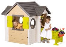 Kućice za djecu - Kućica My House Smoby s 2 vratima sa zvoncem i vrtom od 24 mjeseca_0
