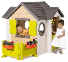 Case per bambini  - Casetta My House Smoby con 2 porte con campanello e giardinetto dai 24 mesi_0