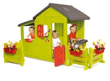 Kleine Spielhäuser für Kinder - Häuschen Gärtner Neo Floralie Smoby mit Klingel und zwei Gärten_3