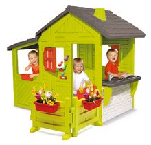 Kleine Spielhäuser für Kinder - Häuschen Gärtner Neo Floralie Smoby mit  Klingel,  Garten, Kamin_2