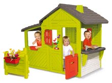 Kleine Spielhäuser für Kinder - Häuschen Gärtner Neo Floralie Smoby mit  Klingel,  Garten, Kamin_8