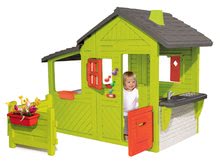 Kleine Spielhäuser für Kinder - Häuschen Gärtner Neo Floralie Smoby mit  Klingel,  Garten, Kamin_14