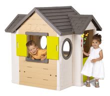 Kućice s namještajem - Set kućica My Neo House DeLuxe Smoby sa zvoncem i 2 vrata i 2 stolca i stolić KidChair od 24 mjeseca_1