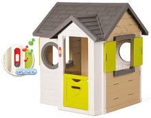 Skluzavky s domečkem - Set skluzavka Toboggan XL Smoby 2,3 m s vodou a domeček My House s 2 dvířky_1