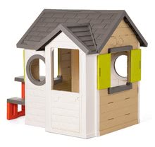 Kerti játszóházak mászókával - Szett házikó My Neo House DeLuxe Smoby csengővel asztallal és mászóközpont Multiactivity Climbing Tower csúszdával 24 hó-tól_2