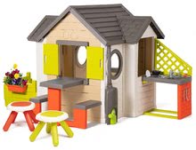 Kerti játszóházak gyerekeknek - Házikó My Neo House DeLuxe Smoby bővített változat és 2 asztalka_47