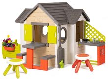 Kleine Spielhäuser für Kinder - Häuschen My Neo House DeLuxe Smoby mit Aufbaulösung und 2 Tischen_48