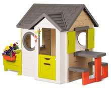Case per bambini con altalena - Casetta My Neo House DeLuxe Smoby con soluzione di sovrastruttura e altalena  dondolo_2