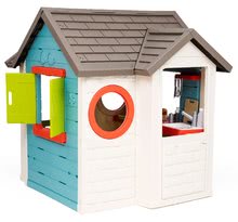 Kleine Spielhäuser für Kinder - Häuschen mit Gartenrestaurant Chef House DeLuxe Smoby und eine Klingel als Geschenk_2