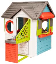 Domečky pro děti - Domeček se zahradní restaurací Chef House DeLuxe Smoby s vnější kuchyňkou a plné dveře se zvonkem_0