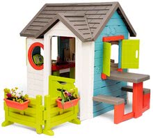 Kućice za djecu - Kućica s vrtnim restoranom Chef House DeLuxe Smoby s rješenjem nadgradnje i stolčićem_2