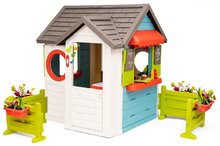Kerti játszóházak gyerekeknek - Házikó kerti büfével Chef House DeLuxe Smoby két előkerttel és kisszékekkel_1