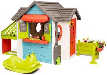 Spielhäuser Sets - Häuschen mit Gartenrestaurant Chef House DeLuxe Smoby mit einer kompletten Aufbaulösung und einer Schaukel Katze ab 24 Monaten_3