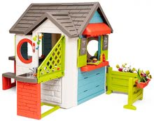 Spielhäuser Sets - Häuschen mit Gartenrestaurant Chef House DeLuxe Smoby mit einer kompletten Aufbaulösung und einer Schaukel Katze ab 24 Monaten_0