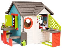 Spielhäuser Sets - Häuschen mit Gartenrestaurant Chef House DeLuxe Smoby mit einer kompletten Aufbaulösung und einer Schaukel Katze ab 24 Monaten_1