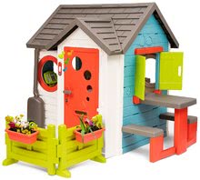 Spielhäuser Sets - Häuschen mit Gartenrestaurant Chef House DeLuxe Smoby mit einer kompletten Aufbaulösung und einer Schaukel Katze ab 24 Monaten_2