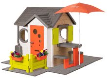 Domečky pro děti - Domeček přírodní My New House Smoby rozšiřitelný s podlahou a komplet výbavou od 24 měsíců_2