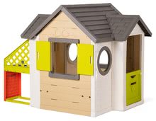 Kerti játszóházak gyerekeknek - Házikó natúr My New House Smoby bővithető konyhácskával 24 hó-tól_1