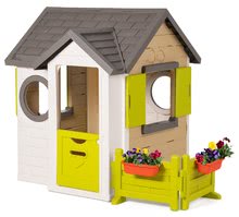 Kerti játszóházak gyerekeknek - Házikó natúr My New House Smoby bővithető konyhácskával 24 hó-tól_2