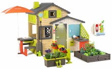 Kerti játszóházak gyerekeknek - Házikó Jóbarátok teljes felszereléssel elegáns színekben Friends House Evo Playhouse Smoby bővíthető_4
