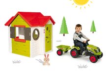 Seturi căsuțe  - Set căsuţă My Neo House DeLuxe Smoby cu sonerie electronică şi tractor cu remorcă Claas GM de la 24 luni_26