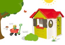 Hišice za otroke - Komplet hišica My Neo House DeLuxe Smoby z elektronskim zvoncem in voziček za vlečenje z z orodjem ter samokolnica s kosilnico_26