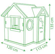 Kerti játszóházak gyerekeknek - Házikó My House Smoby teljes és felezett ajtóval és elektronikus csengővel 24 hó-tól_7