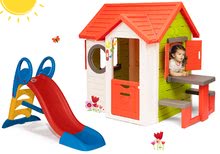 Kleine Spielhäuser mit Rutsche - Set Häuschen My Neo House DeLuxe Smoby mit Klingel und Hintereingang und Rutsche Toboggan KS mittel 1,5 m ab 24 Monaten_27