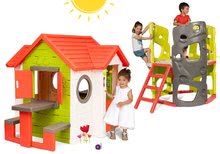 Domčeky s preliezačkou -  NA PREKLAD - Set domček My Neo House DeLuxe Smoby so zvončekom stolíkom a preliezačka Multiactivity Climbing Tower so šmykľavkou od 24 mes_31